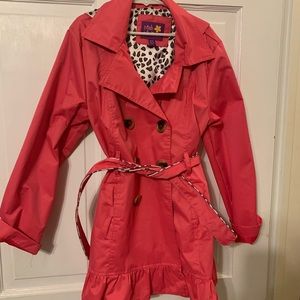 Hot pink girls raincoat. Size 10/12